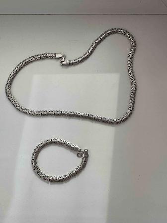 Набор из серебра, Цепь и браслет