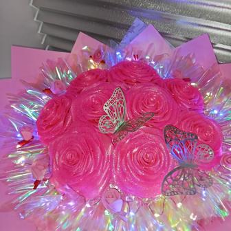 Светящийся букет роз