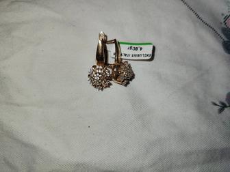 Серьги золото