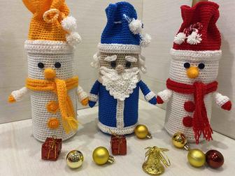 Новогодний подарок, вязаный чехол, сувенир