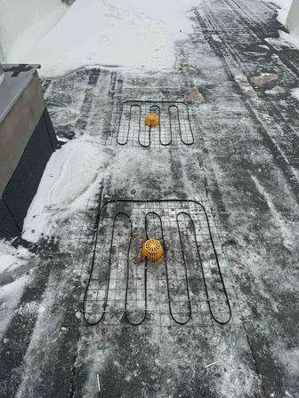 Электромонтажные работы по обогреву греющим кабелем