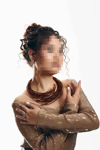 Колье-ветви из бисера