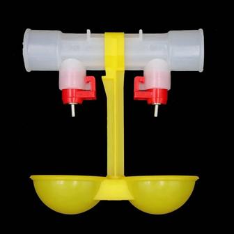 Ниппельная поилка двойная с каплеуловителем для цыплята перепела