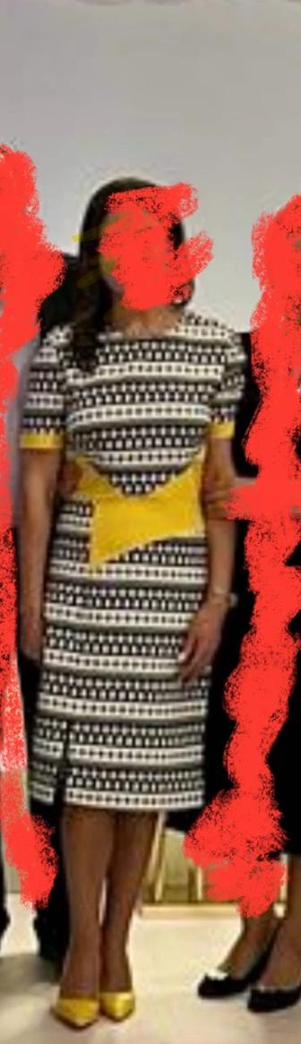 Платье элегантное с вставками