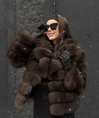 Шуба Финский песец под Соболь