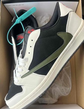 Кроссовки Nike Air Jordan 1 Retro Low OG SP Travis Scott Olive 44р 27см