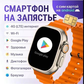 Умные смарт часы с WiFi и сим картой X9 Call на Android