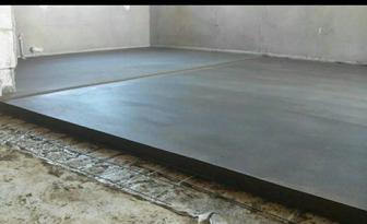 Заливаем бетон стяжку