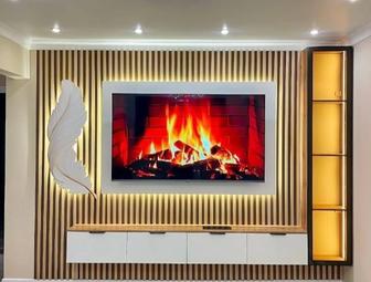 Современныйе тв-зоны и Бамбук-панели быстро надежно.