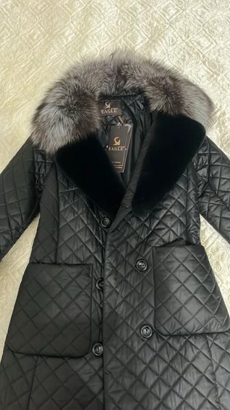 Куртка пальто с натуральным мехом