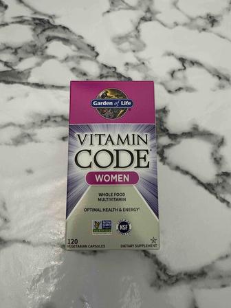 Vitamin Code,мультивитамины из цельных продуктов для женщин, 120вег. капсул