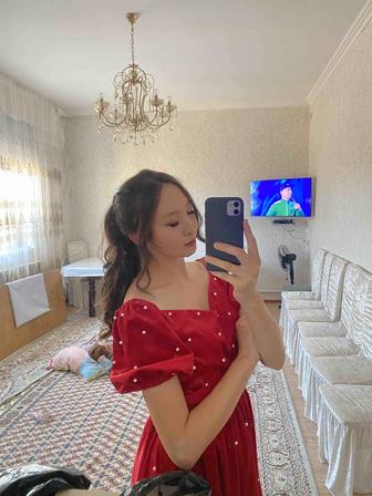 Платье красное вечернее