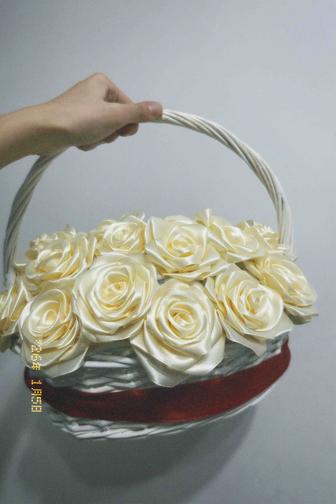 Букет из атласных лент