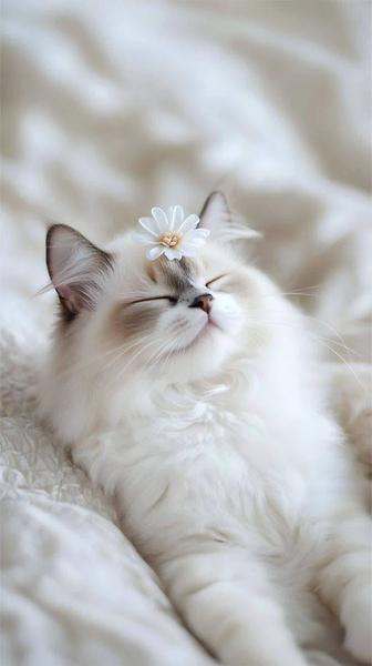 Снежана красивая белая кошка