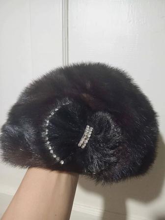 Норковая женский шапка