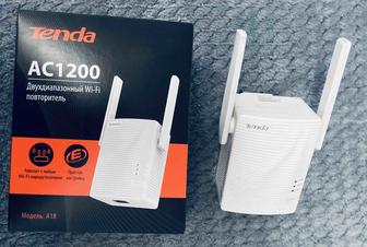 Двухдиапазонный Wi-Fi
повторитель. Tenda AC1200, Модель A18