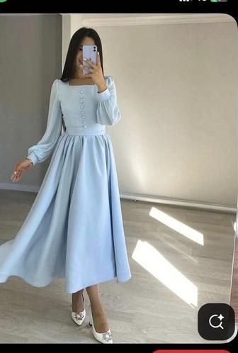 Платье голубое