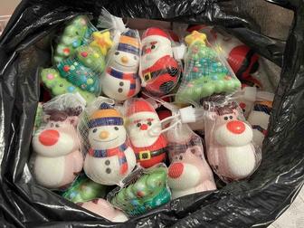 Новогодние игрушки, мягкие и сквиши маленькие и большие премиум качества