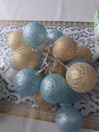 Украшение для елки: гирлянды 3шт, игрушки