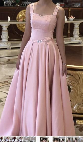 Персиковое платье