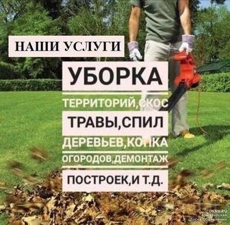 Уборка участка,территории, подъезда.