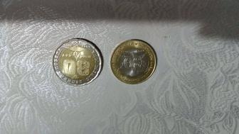 Юбилейные монеты 100 и 200 тенге