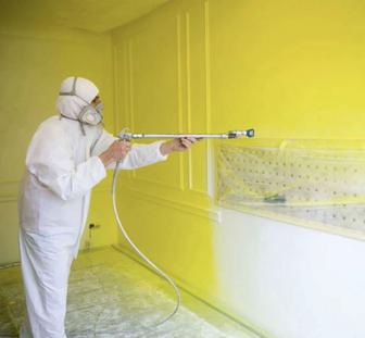 Бесконтактная покраска стен