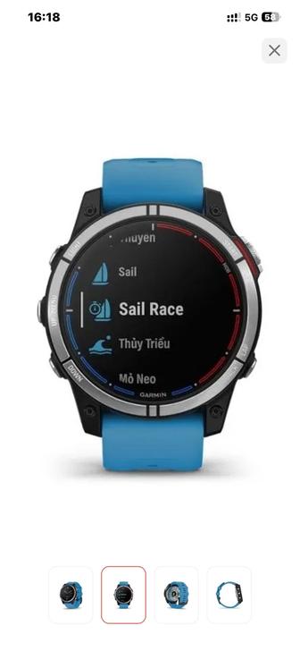 Смарт-часы Garmin Quatix 7 Standard 47 мм серебристый-черный-голубой