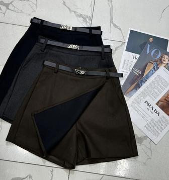 Драповые юбки-шорты