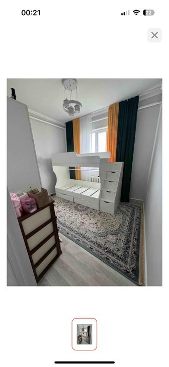 Двухъярусная детская кровать в хорошем состоянии, Матрас в подарок