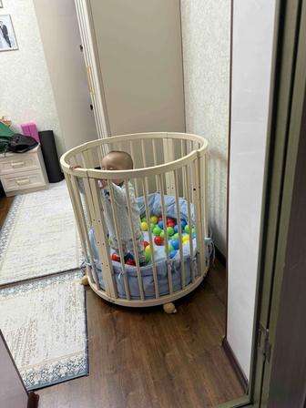 Манеж круглой формы, для новорожденных