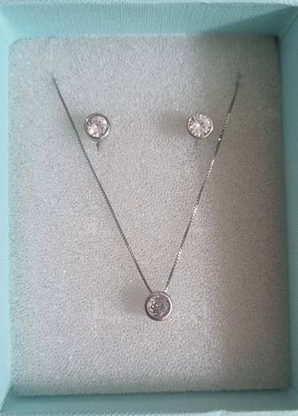 Подвеска и серьги набор серебро