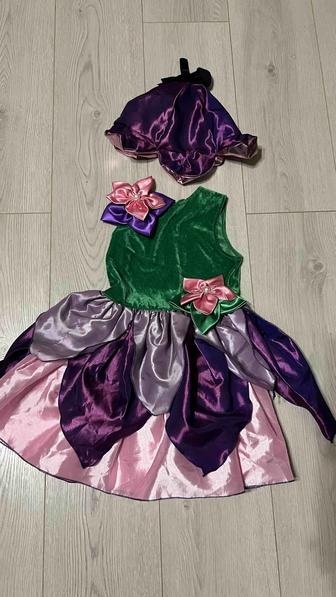 Платье дюймовочки с шапочкой