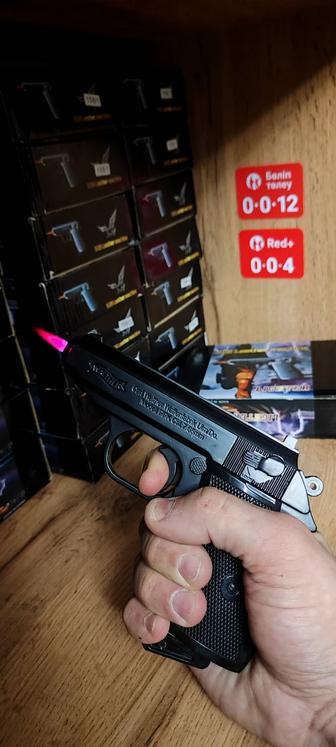 Пистолет зажигалка новогодний подарок газовый пистолет