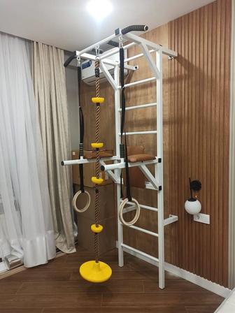 Турники, брусья, шведские стенки.