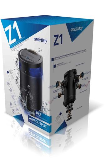 Портативная колонка Smartbuy Z1 74W Bluetooth, USB, AUX, FM-радио, караоке