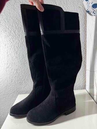 Сапоги зимние. Сапоги женские. Замшевые сапоги.