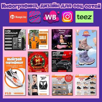 Графический дизайн для маркетплейсов и прочие дизайнерские услуги