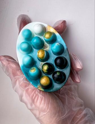 Массажное мыло ручной работы с натуральной люфой