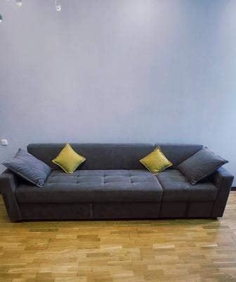 Диван трансформер а идеальном состоянии серый цвет отличная обивка