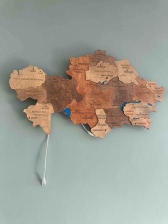 3D Настенная карта ҚАЗАҚСТАН