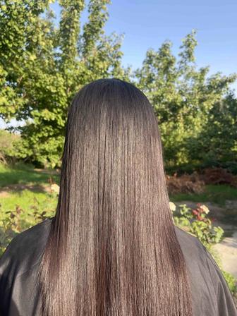 Кератиновое выпрямление волос