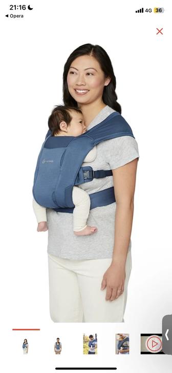 Эргорюкзак Ergobaby Embrace Soft Air Mesh, синий (в подарок Хипсит!)