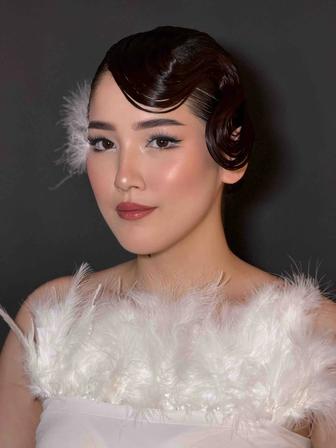 Макияж прическа