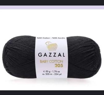 Пряжа GAZZAL Baby Cotton, 205 м 50 г Турция 50% хлопок, 50% акрил 500гр в