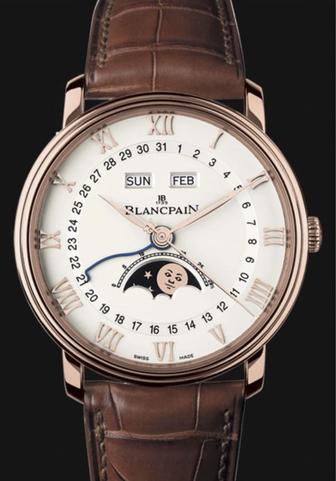 Швейцарские часы BlancpVilleret Moon Phase Complete Calendar 40mm .