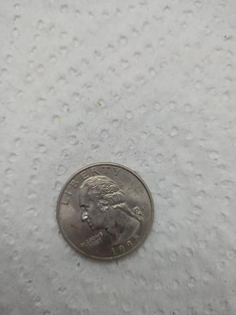 Монета Liberty quarter dollars