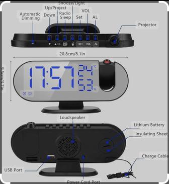 Цифровой проекционный будильник JTX-018