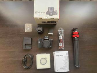 Продам Canon EOS M50 Mark II Kit 15-45mm Полный комплект