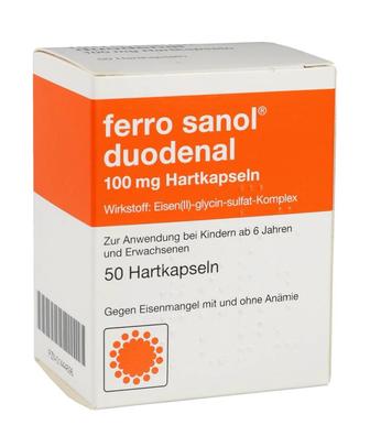 Ferro sanol 100 mg 50 капсул 2 валентное железо Германия